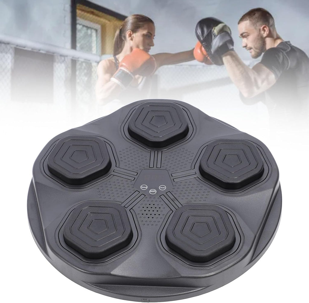 Music Boxing Machine with Real Time Feedback, Electronic Wall Target for Interactive Training, Suitable for mini and Adults, PU ABS Durably Material, 2600mAh Battery