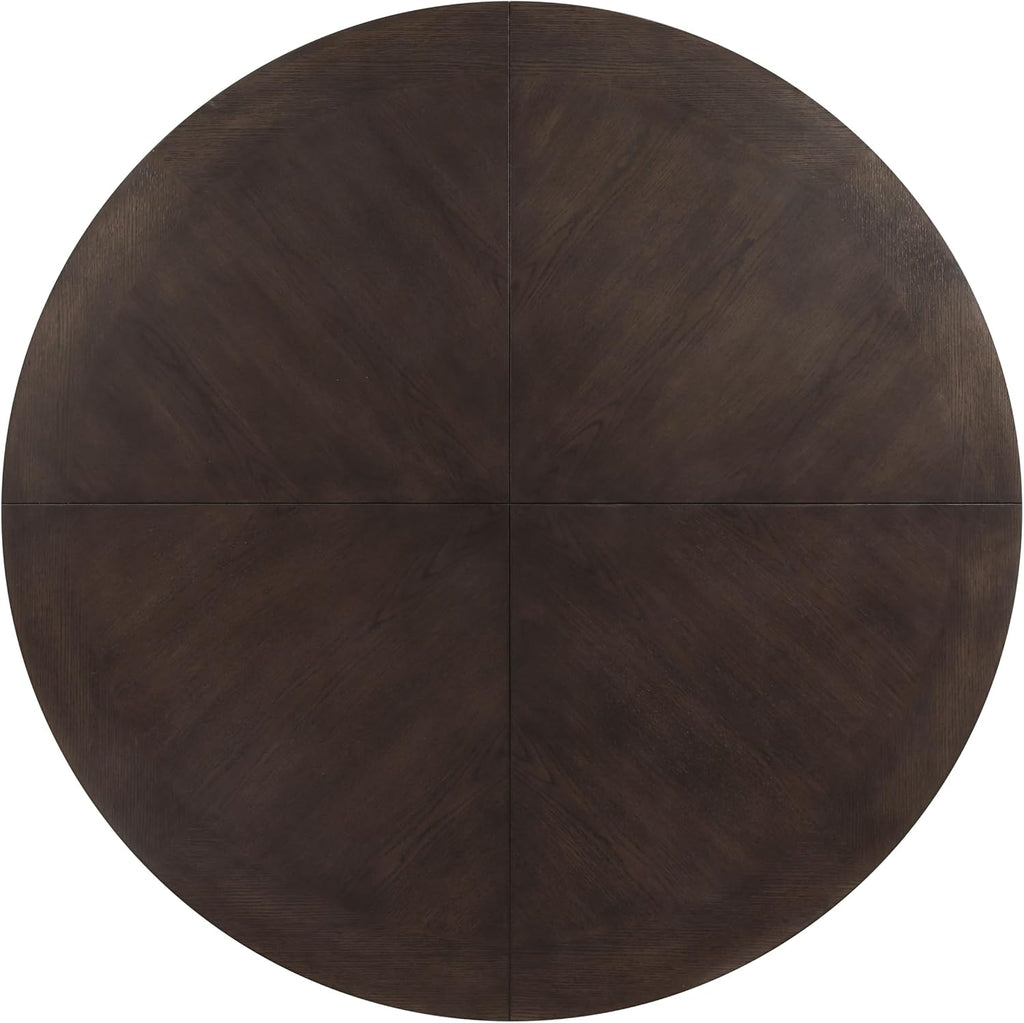 Acme Guido Contemporary Wood Round Coffee Table in Oak Finish