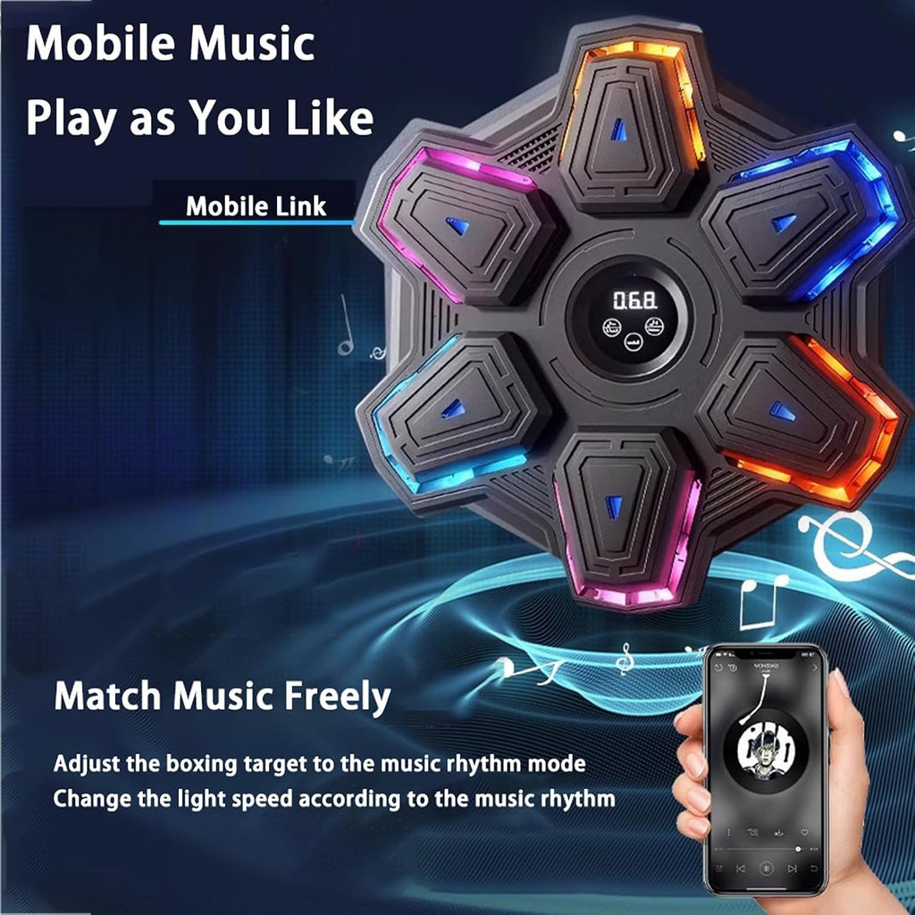 Boxing Target Machine,Wall Mounted Boxing Target,Music Boxing Machine,for Boxing Training, LED Display Connect to Mobile Phone PU Material.Home Boxing Training Equipment for Boxing Enthusiasts