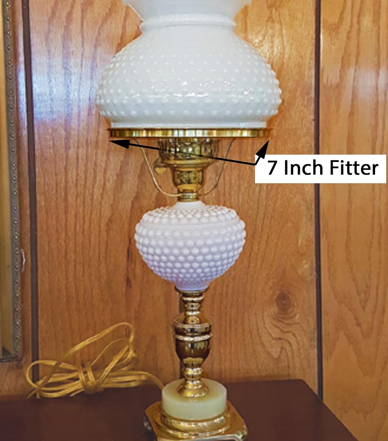 B&P Lamp® 7' Fitter Opal Tam-O-Shanter Shade