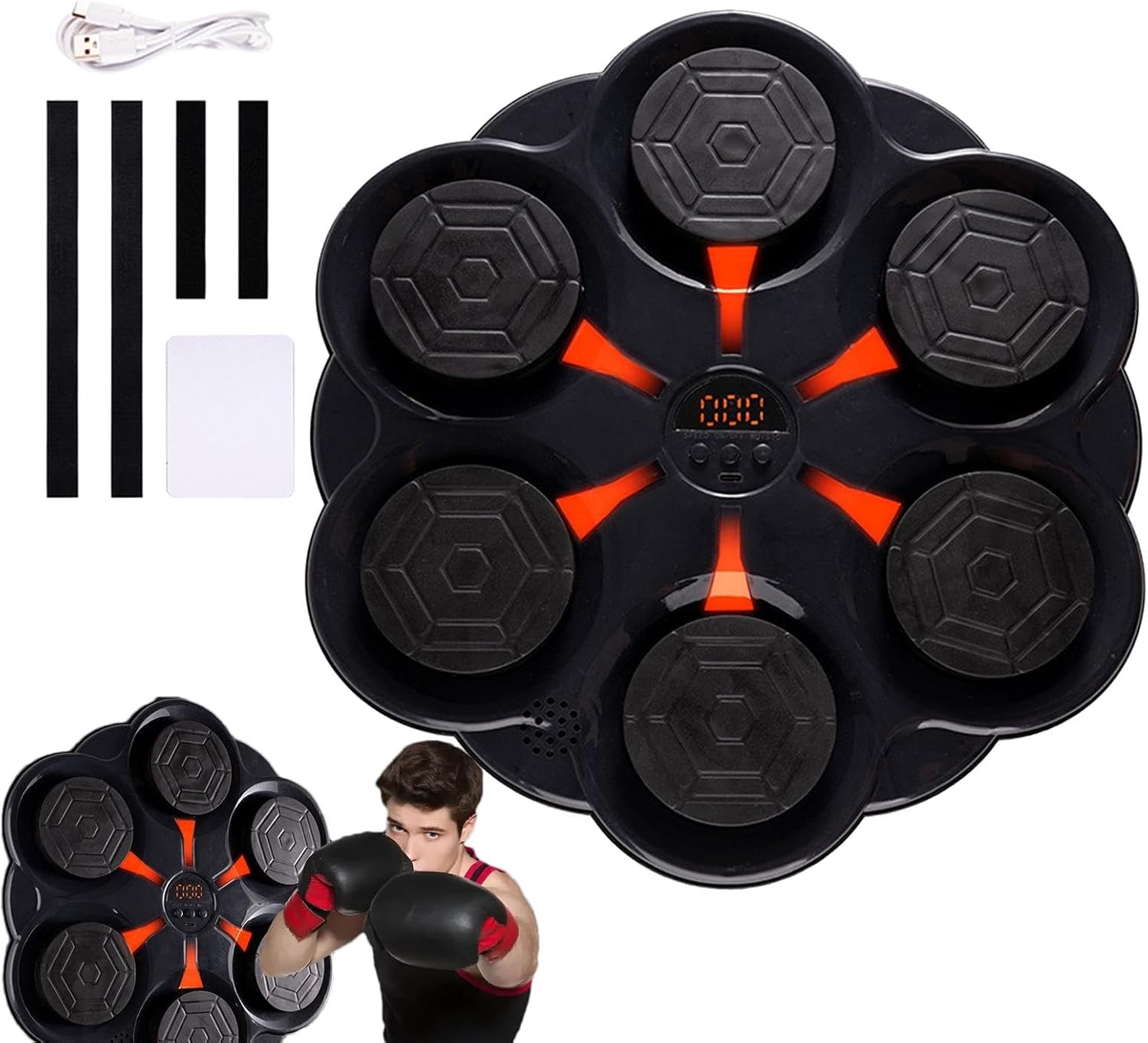 Music Boxing Machine - Boxing Wall Mounting Machine Music Boxing Target | USB Charging Boxing Machine Music Boxing Target for Adults Kids Training Equipment for
