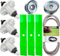 48 Inch Mower Deck Rebuild Kit - Fits John Deere E160 E140 E150 E170 3 Spindles (GY20454 GY21098) 3 Blades (GY20852) 2 Idler Pulley (GY20067 GY22082) 1 Belt (GX20571)
