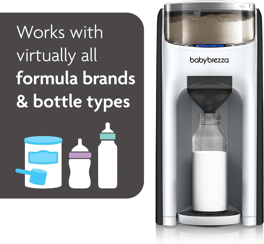 Baby Brezza New and Improved Formula Pro Advanced Formula Dispenser Machine - Automatically Mix a Warm Formula Bottle Instantly - Easily Make Bottle with Automatic Powder Blending, White