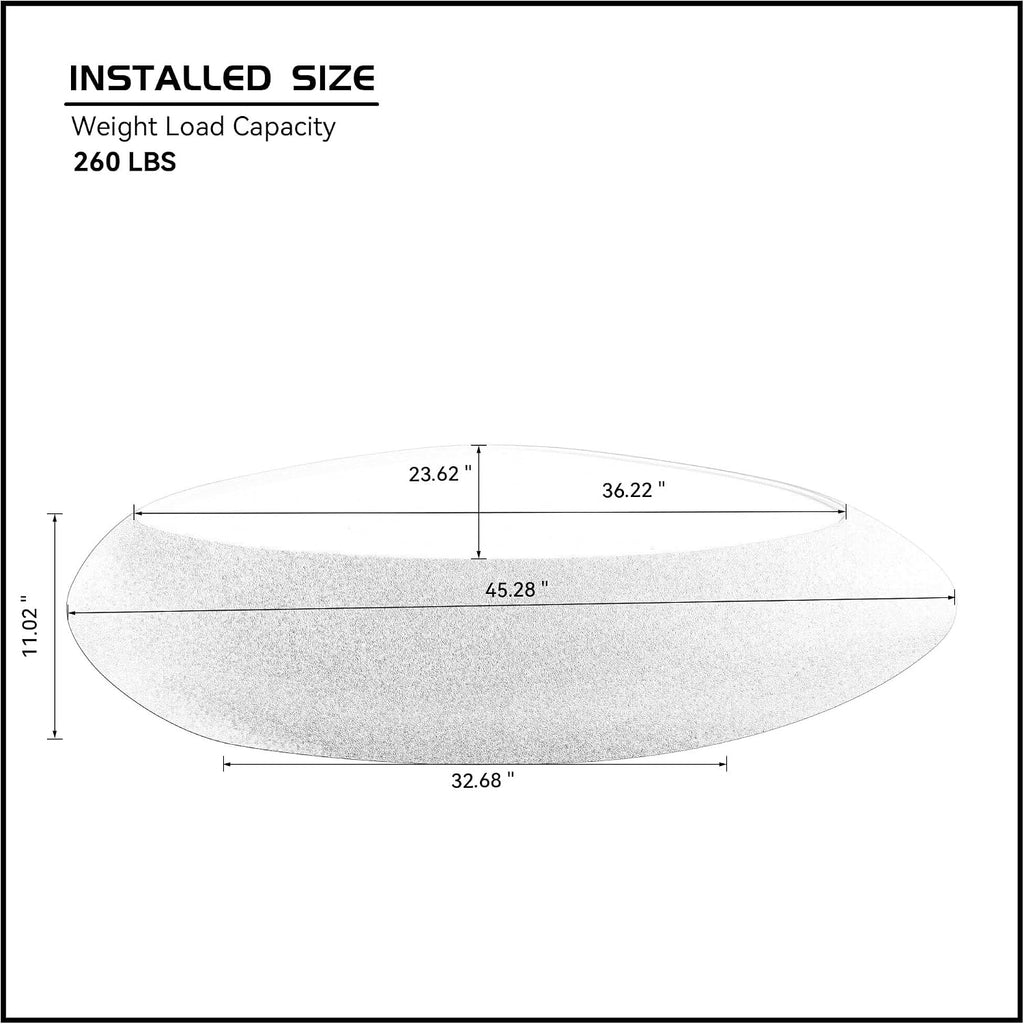 Oval Coffee Table for Living Room, Faux Stone Center Table, Accent Irregular Tea Table for Office Apartment, No Need Assembly, Black