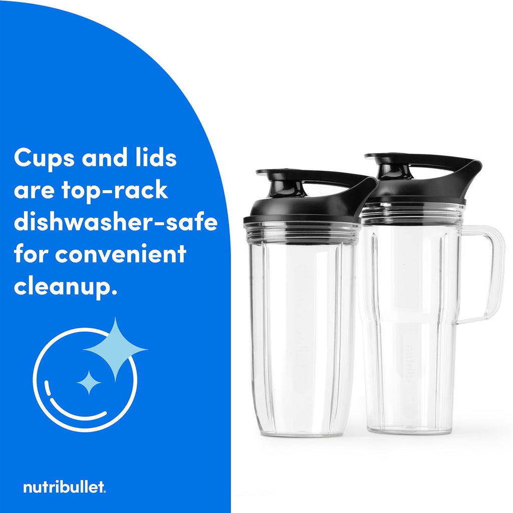 nutribullet® Ultra Personal Blender, 1200W, for Smoothies Shakes & Protein - Quietest Single-Serve Blender with Titanium Coated Blades, 3 BPA-Free Cups (32oz + 24oz), To-Go Lids, Dishwasher Safe