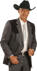 Black Polyester Swedish Knit Blazer by Circle S