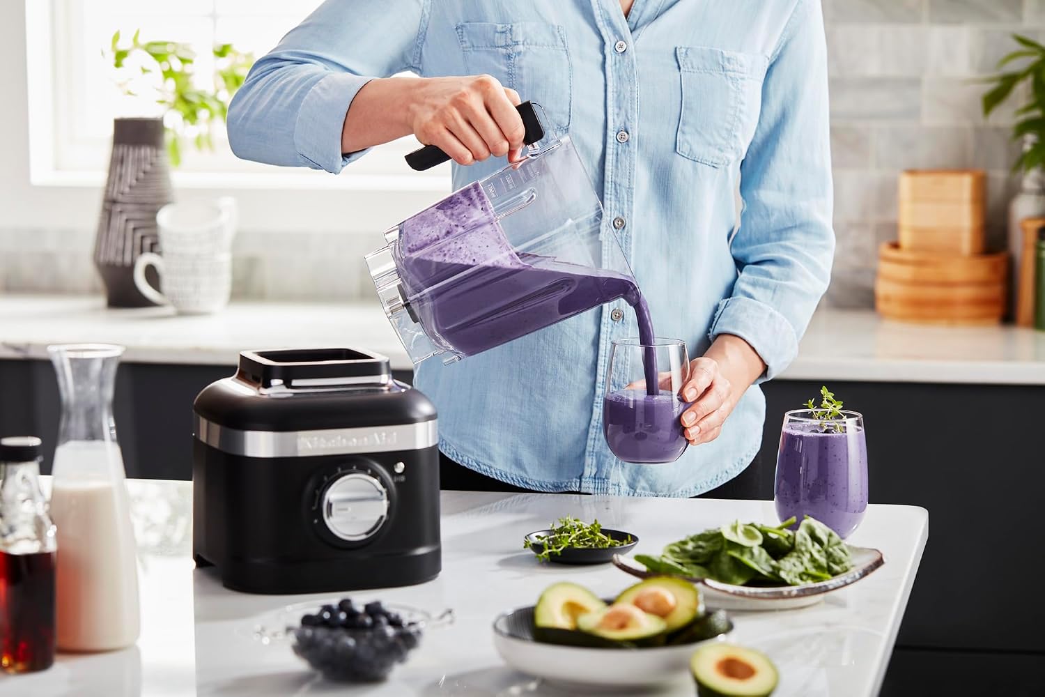 KitchenAid K400 Variable Speed Blender with Tamper - KSB4028 - Black Matte