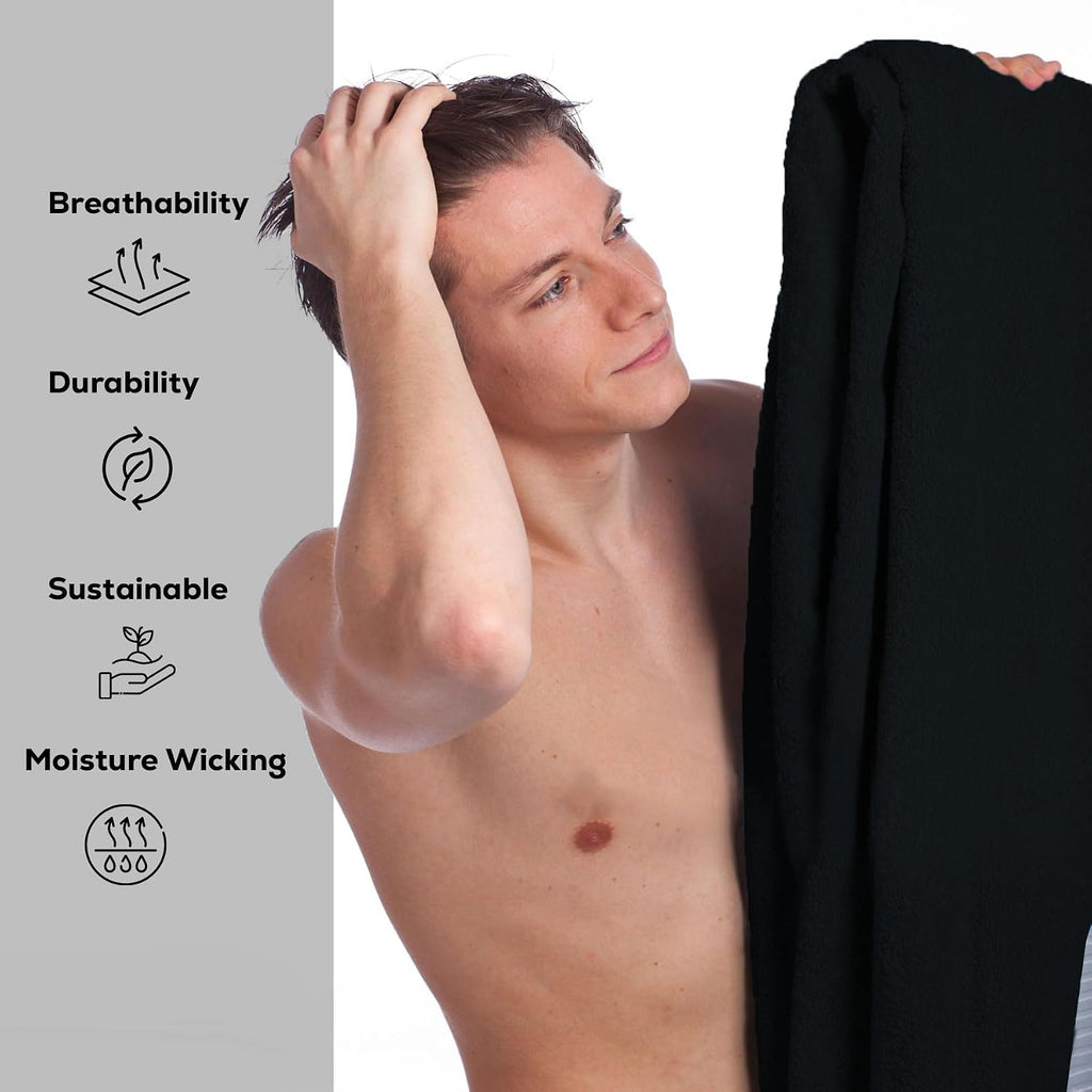 GOLD TEXTILES Premium Grey 100% Cotton Bath Towels Set (24 Pack, 24 x 50 Inch) High Absorbency Multipurpose Quick Drying Pool Gym Hotel Spa Bath Towel (24, Grey)