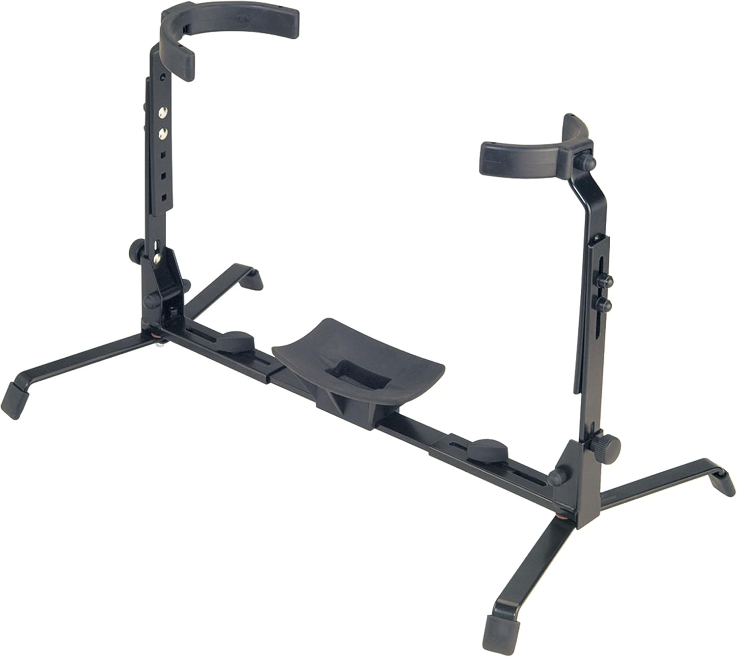 K&M Konig & Meyer 14940.000.55 Tuba Stand | Adjustable Height / Width | Rubber Covered Arms | Stable Sturdy Instrument Support | Bore Hole with Comb | Folds Easily For Travel | German Made | Black