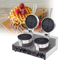 Electric Waffles Maker Machine | Nonstick Waffle Making Machine | Home Appliance Breakfast Dessert Frying Pan | Small Fried Eggs Waffle Maker | for Snack Bar/Cafe,DoubleHead