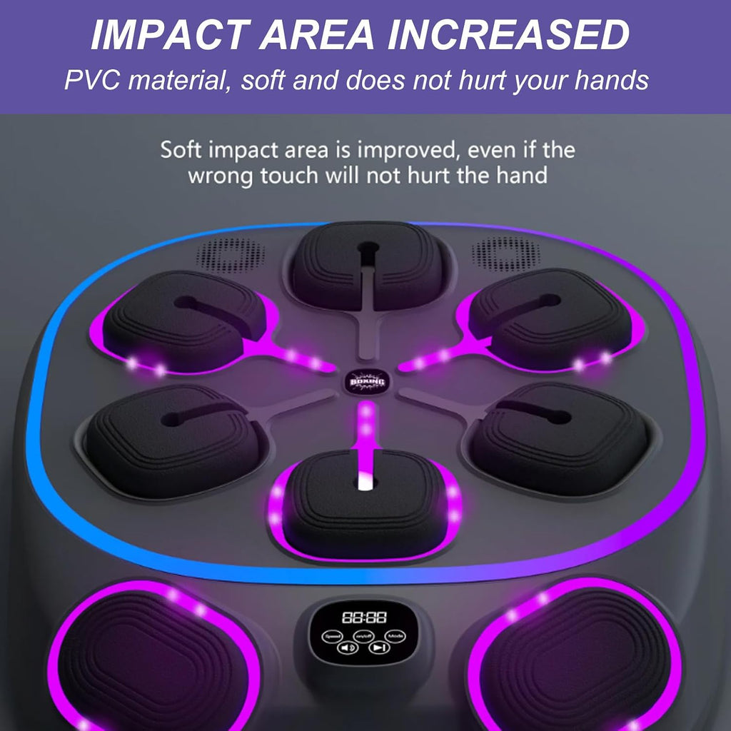 Wall Mounted Boxing Machine, Lights Music Boxing Machine, with Visual Digital Screen,Adjustable Speed Level, for Boxing in Home