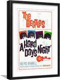 Art.com Wall Art Print A Hard Day's Night, the Beatles, 1964 on Black Frame, 17' x 23'