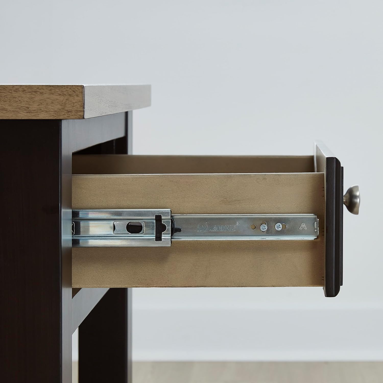 Signature Design by Ashley Drazmine Casual End Table with 1 Lower Shelf, Light Brown & Black
