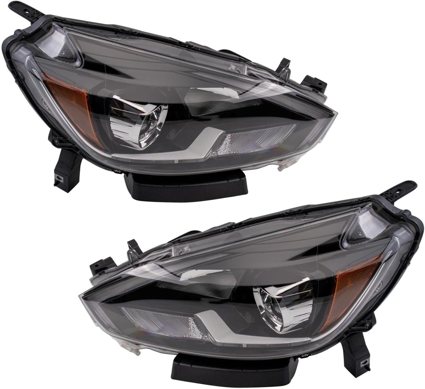 TRQ Headlight Assembly Set Front Driver & Passenger Side NI2502246 NI2503246 Compatible with 2016 Nissan Sentra
