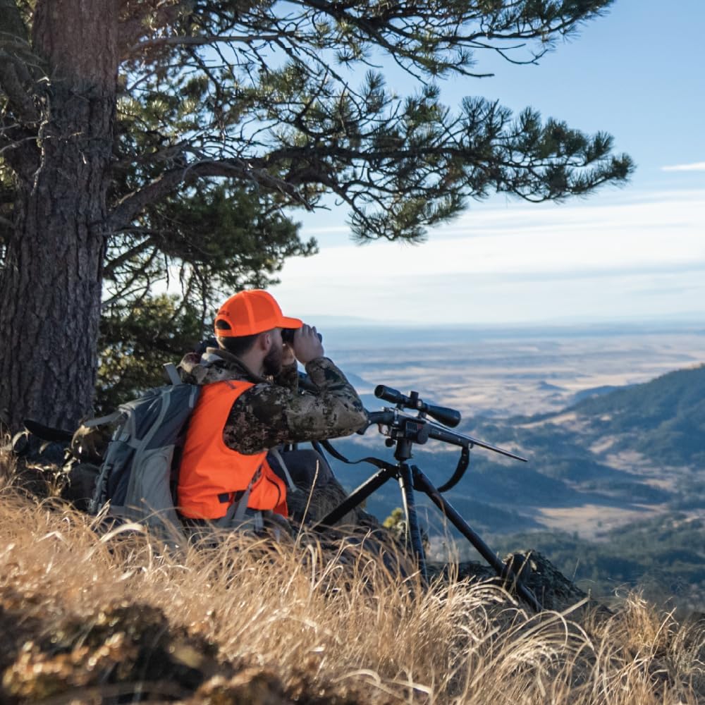 BOG DeathGrip Aluminum Tripod with Durable Frame, Lightweight, Stable Design, Bubble Level, Adjustable Legs, Shooting Rest, and Hands-Free Operation for Hunting, Shooting, and Outdoors
