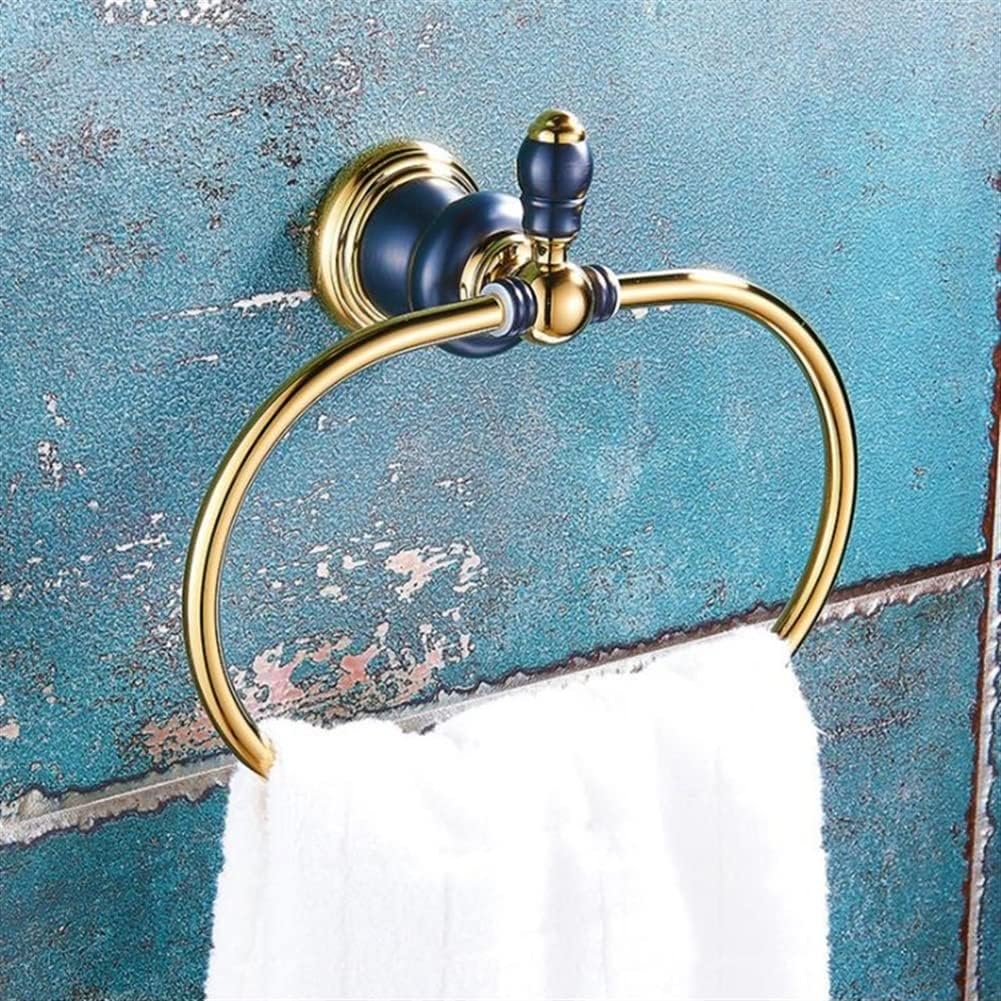 Bathroom Bath Towel Holder, Hand Towel Ring, Oval Towel Rings, Chrome Metal Towel Bars Holder, Towel Hangers Storage Wall Mounted Accessories Bath Towel Racks