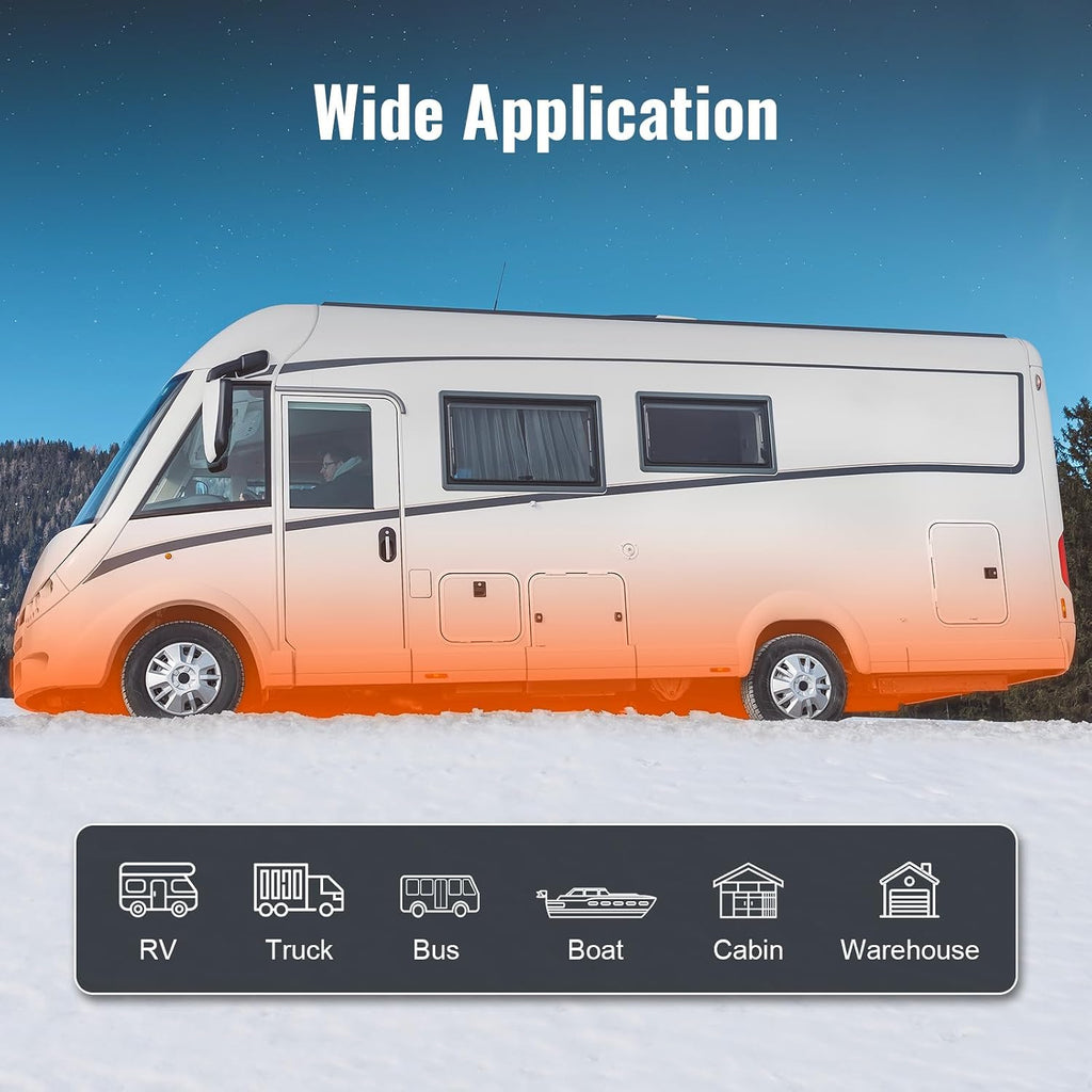 VEVOR Bluetooth App Control Diesel Air Heater, 12V 2KW Diesel Heater with Automatic Altitude Adjustment, Remote Control and LCD, Diesel Parking Heater for RV Trailer Camper Van Boat and Indoors