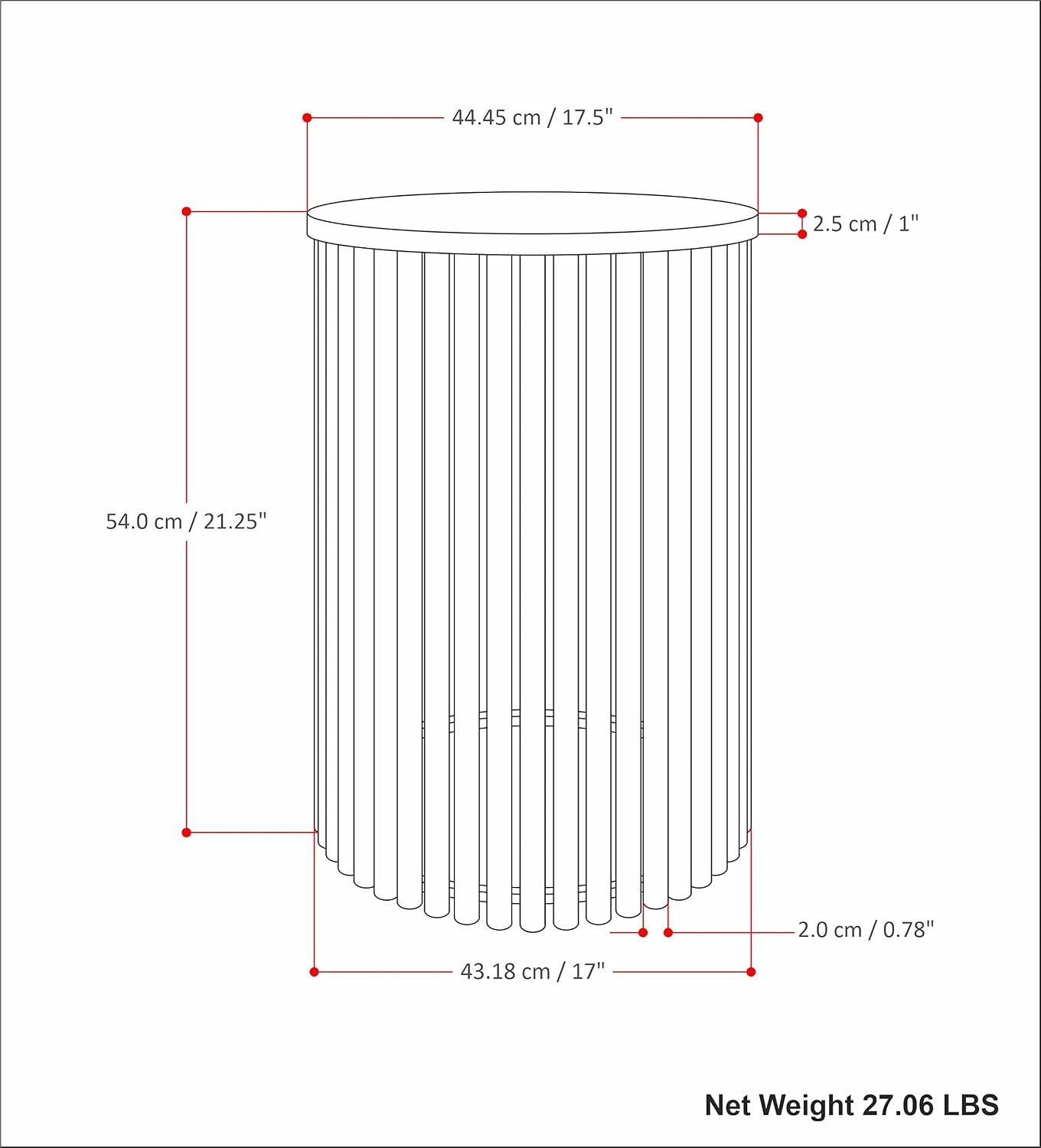 SIMPLIHOME Demy Metal and Wood Accent Table - 18 inch Wide Solid Metal Round End Table in Natural and Black, Industrial Side Table or Coffee Table for Living Room with Compact Design, Assembled | Side Table