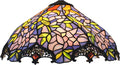 Tiffany Wisteria Lamp Shade 16 Inch Wide Accessories Replacement Only Pink Blue Stained Glass Lampshades Vintage Handmade Light Cover for Table Lamp Pendant Light Floor Lamp Ceiling Fixture