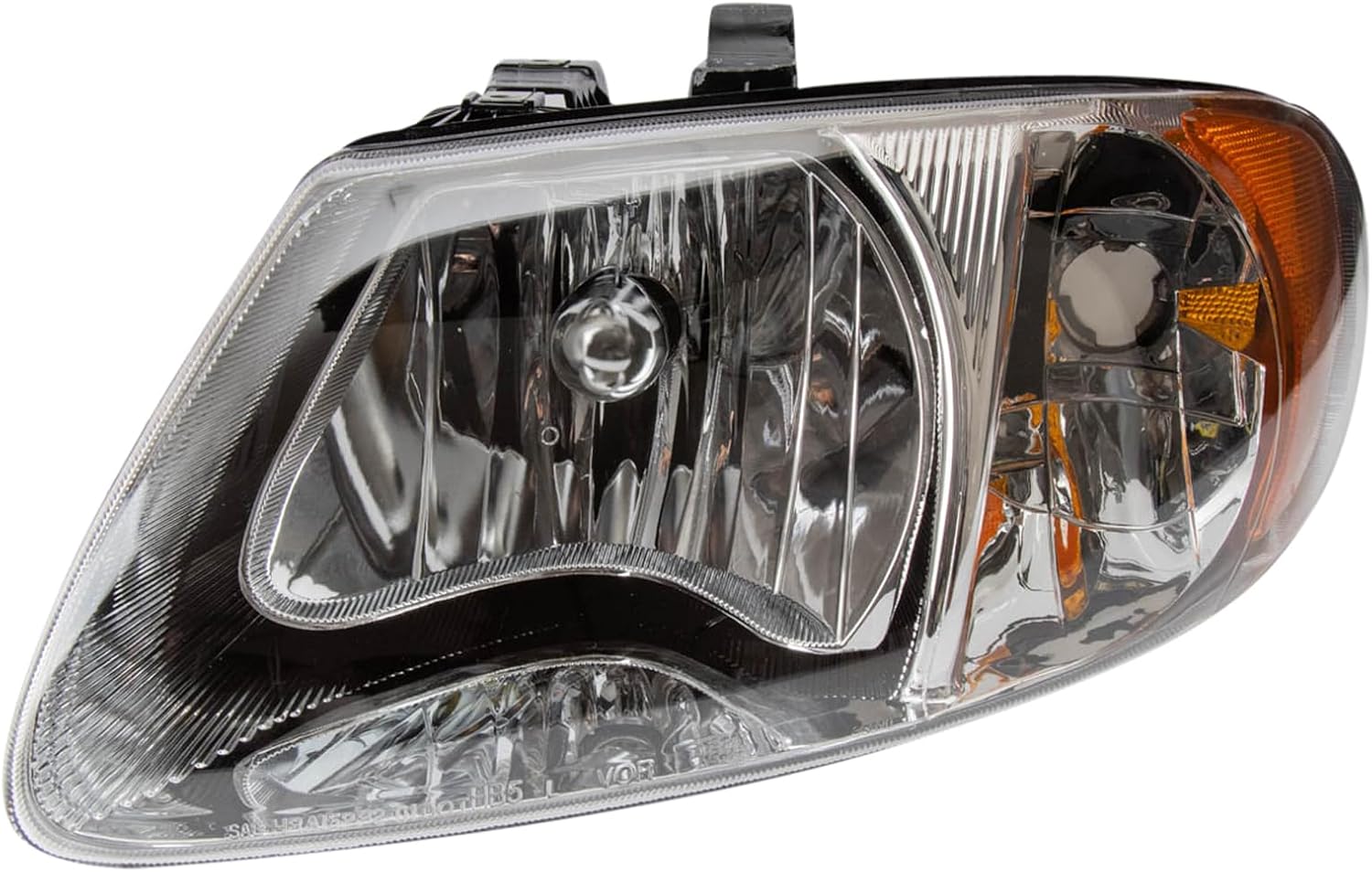 TRQ Driver and Passenger Side Headlight Assembly Set Compatible with 01-04 Chrysler Town and Country 05-07 Town and Country 113 in Wheel Base 01-03 Voyager 01-07 Dodge Caravan 01-07 Grand Caravan