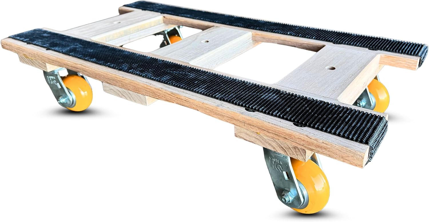 20' x 36' Oak Furniture Dolly, 4-Wheel H-Frame Design, 2,240 lbs Capacity, USA-Made, Heavy-Duty for Moving Furniture and Appliances
