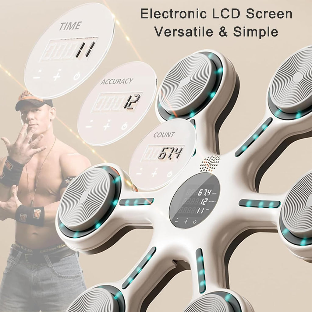 Boxing Music Machine, Wall Boxing Machine, Support Timing & Counting, Home Boxing Gym Equipment, with Lights & Led Display, for Indoor/Outdoor