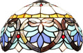 Lamp Shade Replacement 12 Inch Blue Heart Stained Glass Ceiling Light Vintage Art Deco For Table Lamps Floor Pendant Small Opening
