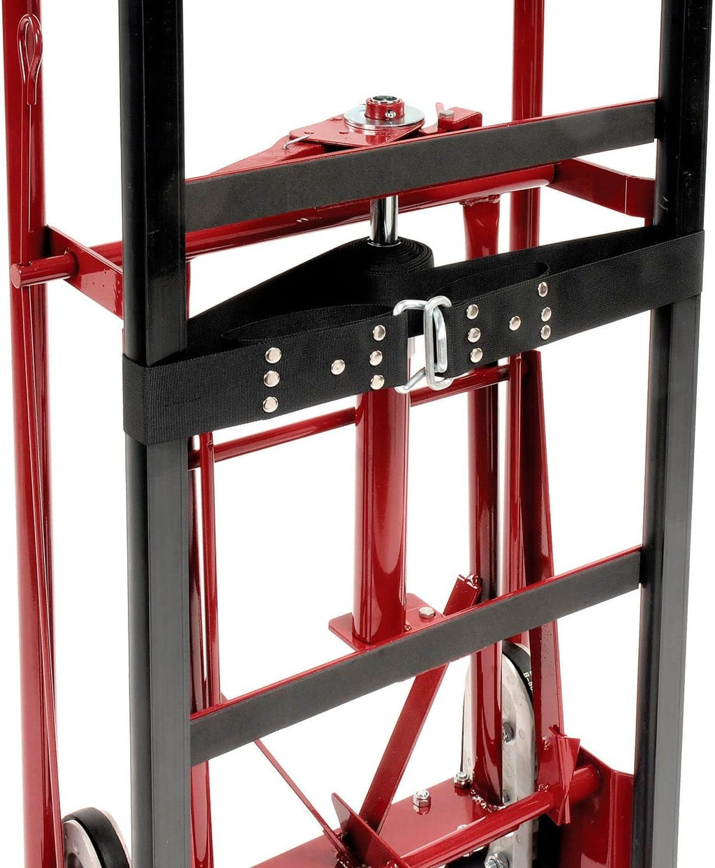 Global Industrial 4-Wheel Professional Appliance Hand Truck with Stair Climbing Wheels, 1200 Lb Capacity, Industrial Hand Truck with Ratcheting Nylon Strap