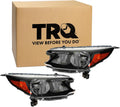 TRQ 2 Piece Headlight Assembly Set Driver & Passenger Side Compatible with Honda CR-V 2012-2014 HO2502148 HO2503148 33100T0AA01 33150T0AA01