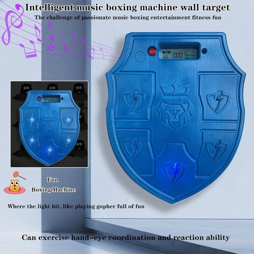 Smart Music Boxing Machine, Wall Mounted Target Boxing Reaction Wall Targets Punch Force Tester Equipment for Adult Youth Kids