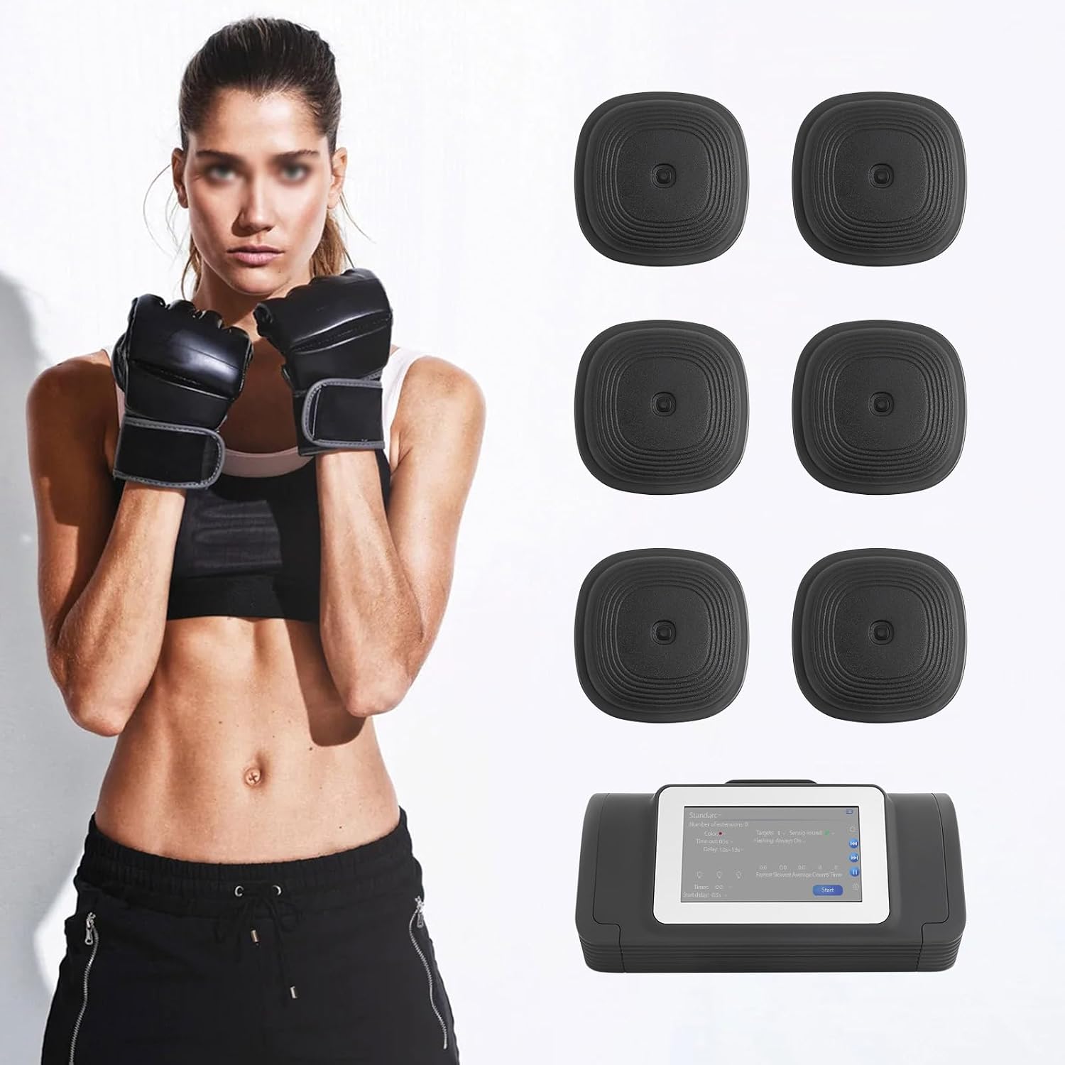 Split Musical Boxing, Wall Mounted Electric Smart Music Punching Machine for Training and Entertainment,Boxing for Kids and Adults, Six Targets