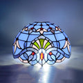 Lamp Shade Replacement Only 12 Inch Small Stained Glass Ceiling Light Blue Baroque Vintage Art Deco For Pendant Wall Floor Lamps