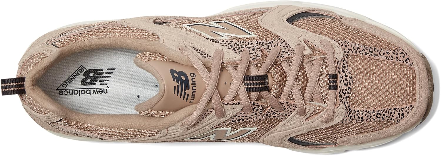 New Balance Unisex 530 Flat Taupe/Black Cement Men 5,Women 6.5 Medium