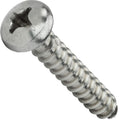 #10 x 2 Pan Head Sheet Metal Screws, Stainless Steel 18-8, Full Thread, Bright Finish, Self-Tapping, Quantity 2500 By Fastenere