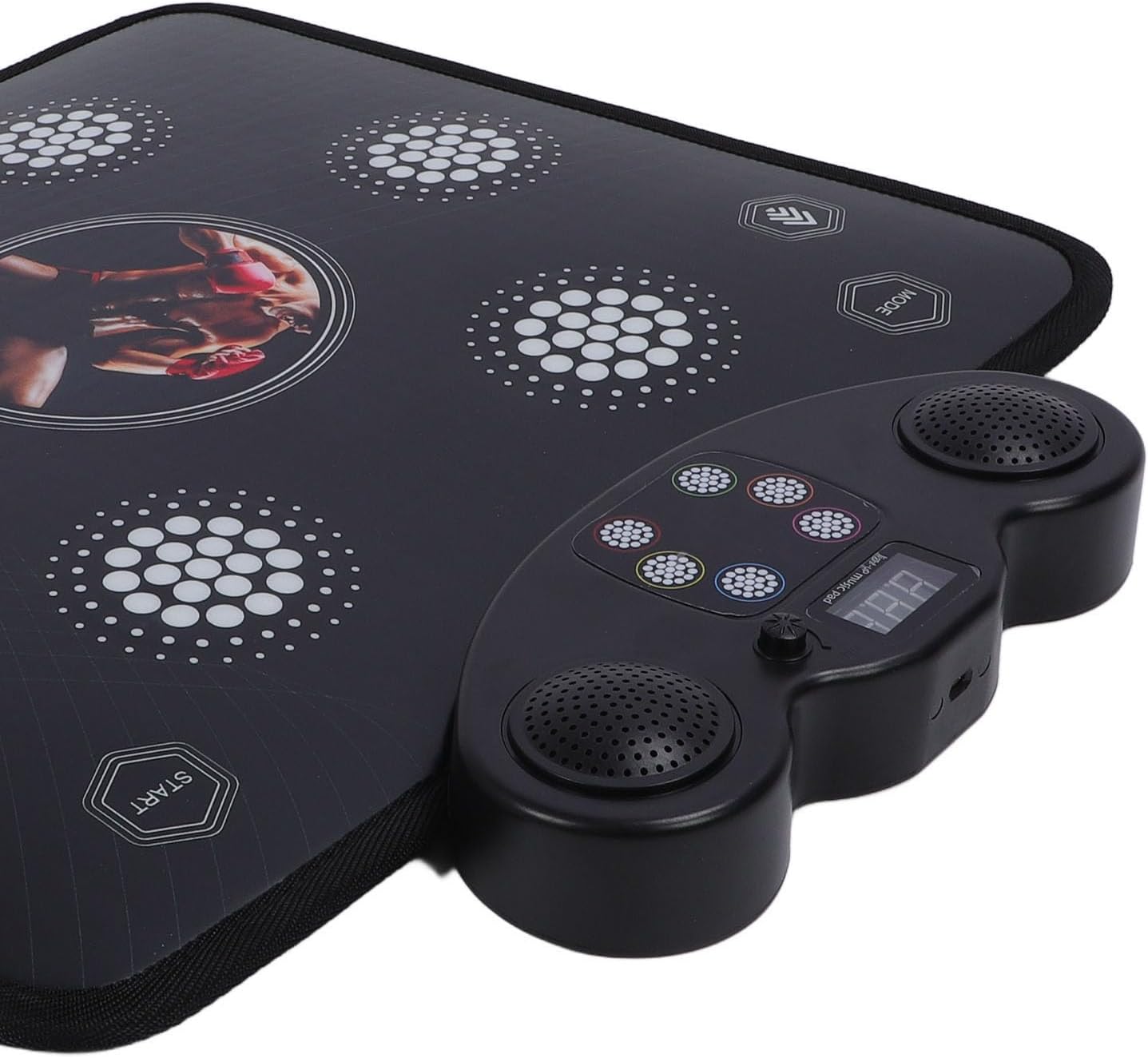 Relieve Stress Wall Mounted Punching Machine, 2 in 1 Music Boxing Machine and Dance Pad, PVC Music Dance Game Mat Boxing Music Trainer Machine for Kids & Adults