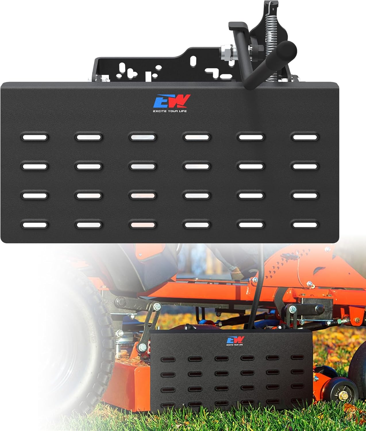 ELITEWILL Mower Chute Blocker for Zero Turn Mowers, Quick Flip Grass Flap with Handle Lever Fit for Ferris, Exmark, Gravely, Hustler, Toro, Kubota ZTR Lawn Mowers Replace OE ACS6000ULS