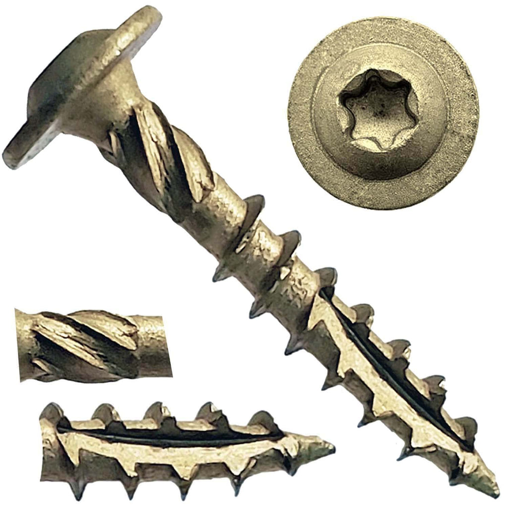 Jake Sales #14 x 1-1/2' Construction Lag Screw Torx/Star Drive Heavy Duty Structural Lag Screw Far Superior to Common Lag Screws (Full Box -2400 Screw Count) Modified Truss Washer Head