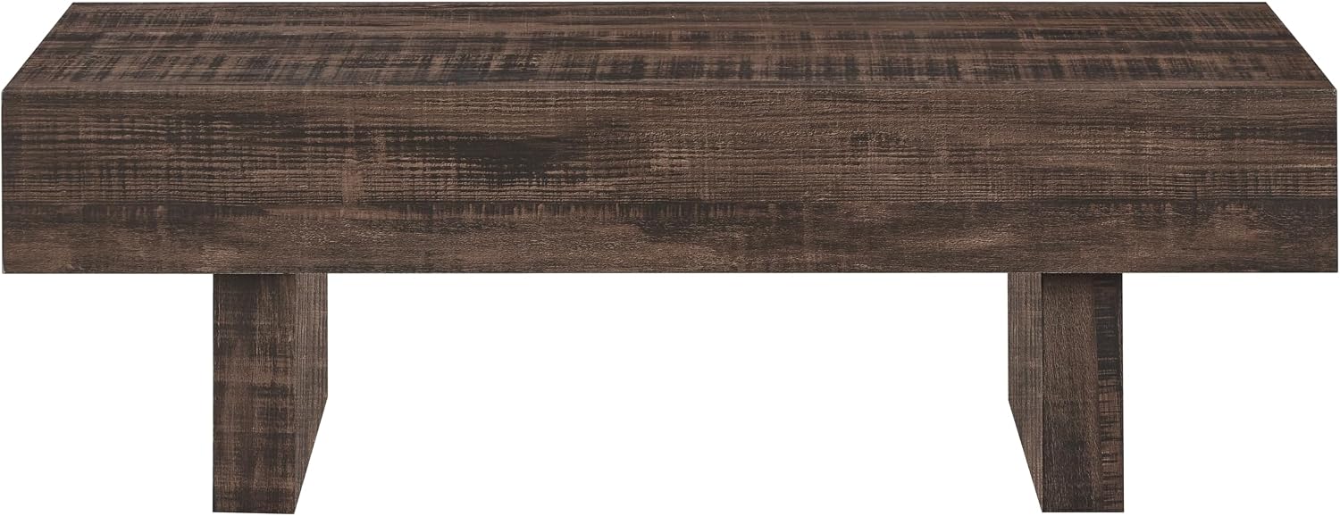 Roundhill Furniture Athens Modern Accent Coffee Table, Walnut