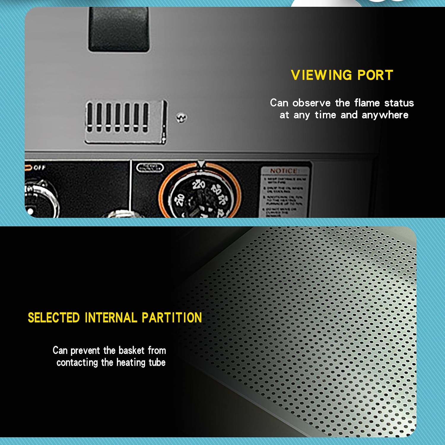 Kolice Commercial Natural Gas Heating Donuts Frying Machine Donuts Maker Doughnut Frying Making Machine with 3 Different Molds, Chicken Legs/Popcorn Chicken Fryer