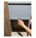 White Small Tambour Door Kit Set 16 20 24 28 32'Wide，Retractable Cupboard Sideboard Roll Up Door for Kitchen/Appliance Garage/Campervan(16x20inch/40.6x50.8cm)