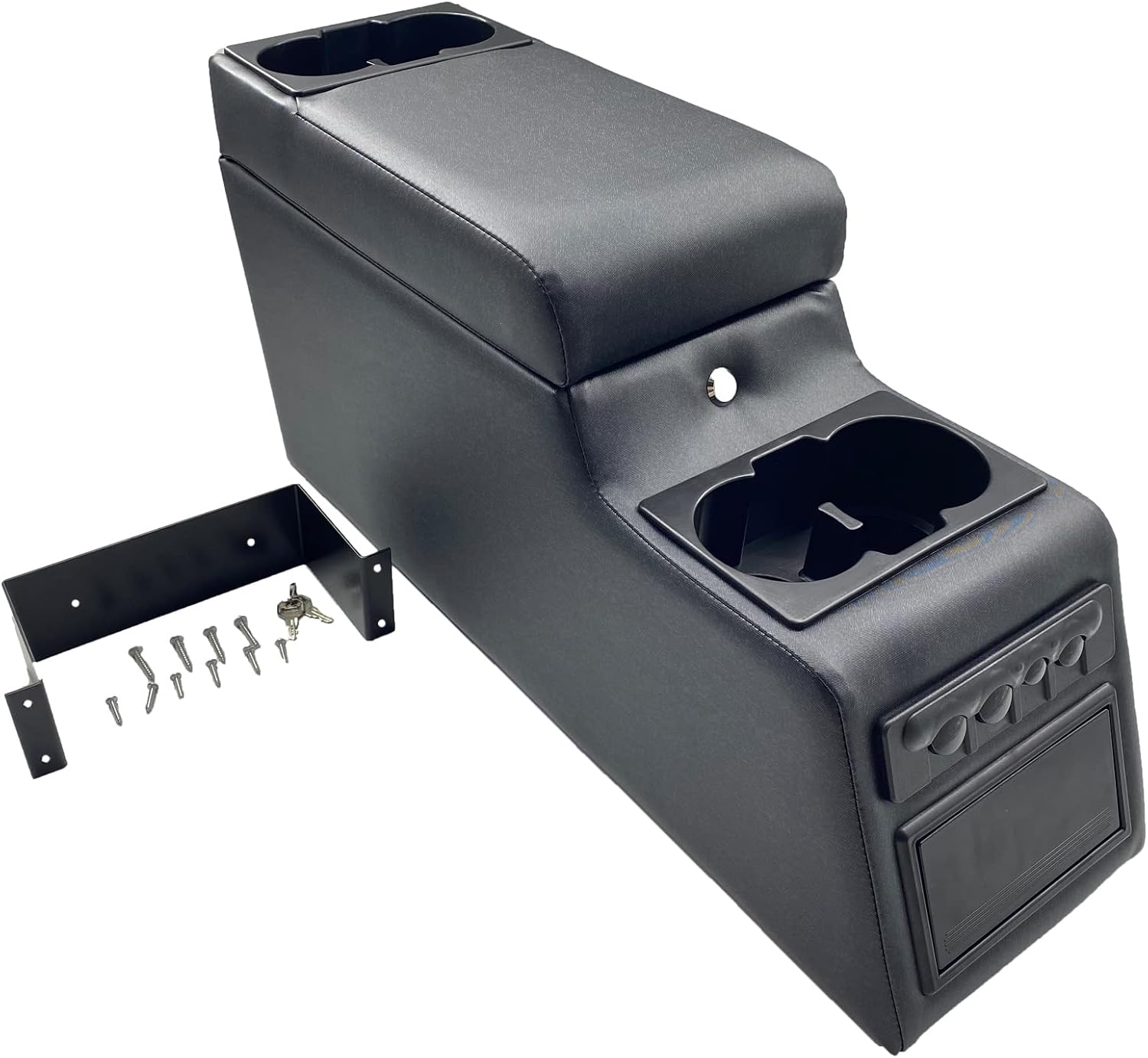 31515 Denim Black Deluxe Locking Center Console for Jeep CJ-5 1976-1983, CJ-7 1976-1986, Wrangler YJ 1987-1995