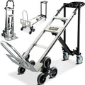 CSHT-2243B 3 in 1 Industrial Convertible Aluminum Hand Truck Dolly Cart, 1000 LBS Capacity, Heavy Duty Stair Climbing Utility Trolley Platform Cart with Wheels for Transport & Moving