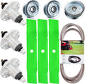 48 Inch Mower Deck Rebuild Kit - Fits John Deere 48' Deck LA145 LA165 LA155 D140 D160 E140 E160 LA110 LA115 LA100 LA120, Spindles (GY21098) Blades (GY20852) Idlers (GY20067 GY22082) Belt (GX20571)