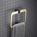 Bathroom Bath Towel Holder, Hand Towel Ring, Nordic Black Gold Square Towel Ring, Solid Towel Rack, Modern Style Towel Hanger, Hand Towel Holder