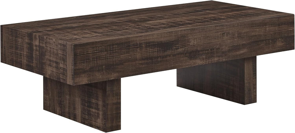Roundhill Furniture Athens Modern Accent Coffee Table, Walnut