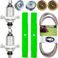 42 Inch Mower Deck Rebuild Kit - Fits John Deere D100 D105 D110 D130 LA100 LA105 LA110 LA115 LA120 LA125 LA135, Spindles(GY21098) Blades(GY20850) Idler Pulley(GY20110 GY20067 GX20367) Belt(GX20072)