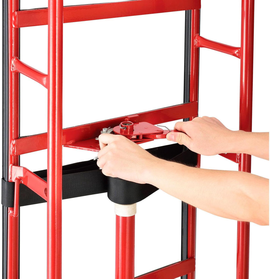 Global Industrial 2-Wheel Professional Appliance Hand Truck with Stair Climbing Wheels, 750 Lb Capacity, Industrial Hand Truck with Ratcheting Nylon Strap