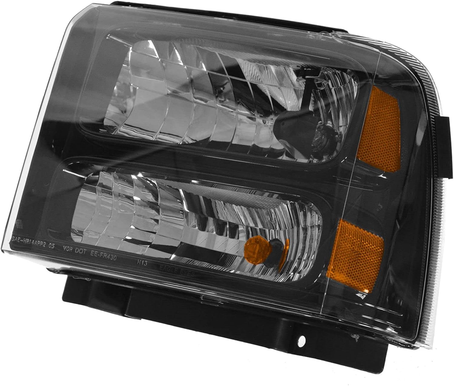 TRQ 2 Piece Headlight Assembly Set Driver & Passenger Side Compatible with F250 Super Duty F350 Super Duty 2005-2007 Harley-Davidson Edition FO2502224 FO2503224 6C3Z13008CB 6C3Z13008DB