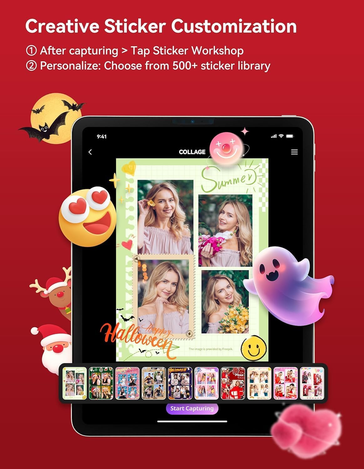 Photo Booth Machine for Weddings & Events - NESON Portable Selfie Machine, Professional RGB Lighting for Guest Interaction, Fits All iPad Pro/Air Models