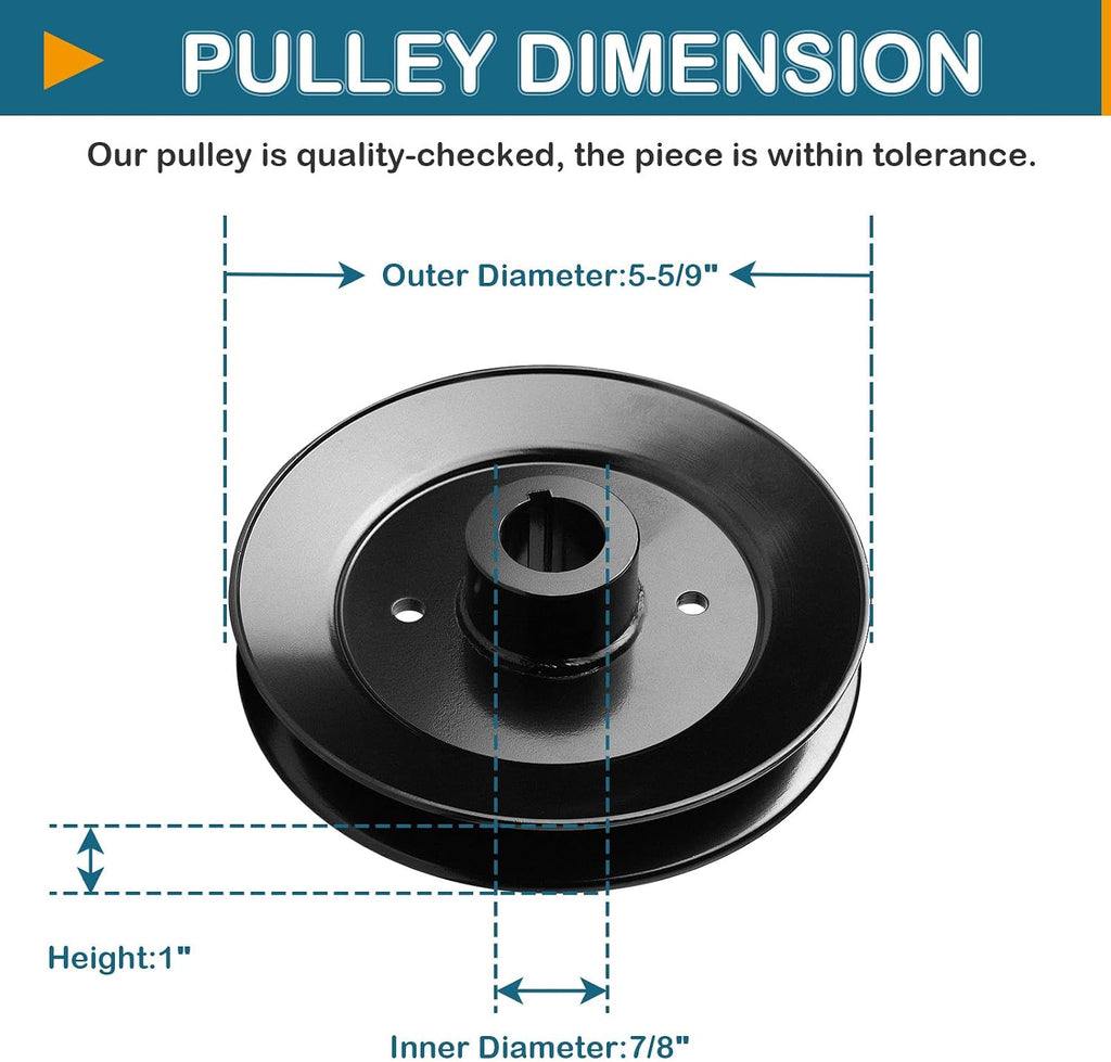54' Deck Spindle Assembly (037-2000-00 037-2050-00) Pulley (033-4890-00) Fits Bad Boy MZ & MZ Magnum ZT Avenger Mower (3 Pack)